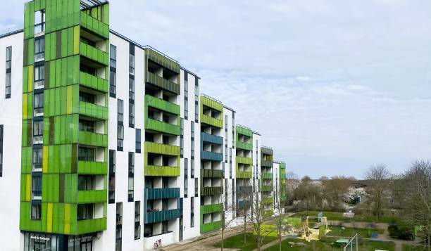 istock Green apartment building in Amager, Denmark 1483097197