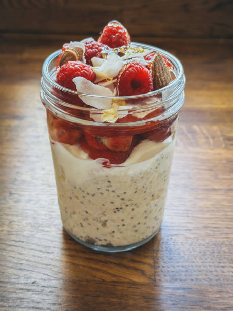 istock Glass of overnight oats 1483098370