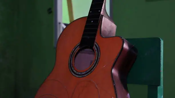 Photo of Broken classic acoustic guitar