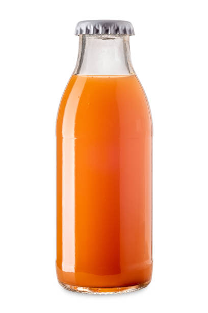 istock Apricot fruit juice in glass bottle 1483111025