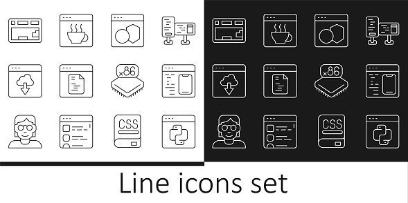 Set Line Python Programming Language Software Cloud Technology Data ...