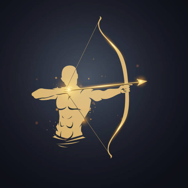 istock Archer Man Silhoutte For Astrology Sign Sagittarius 1483116284