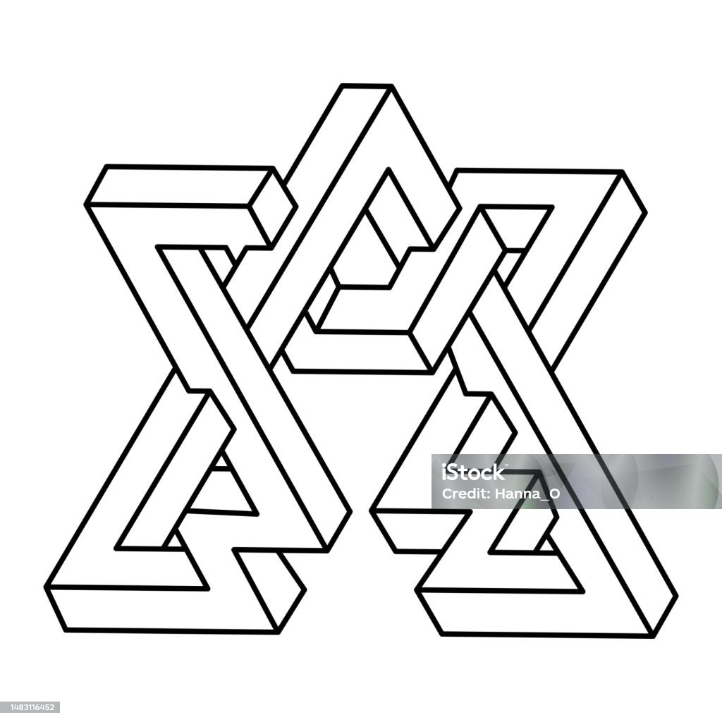 Impossible Isometric Geometry Irrational Object Impossible Geometric Figure Inspired By Escher ...