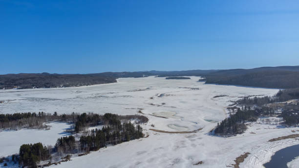 istock Melting ice in the spring on a lake 1483118981