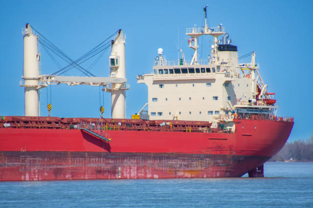 istock ship anchored in the Saint Lawrence River 1483120384