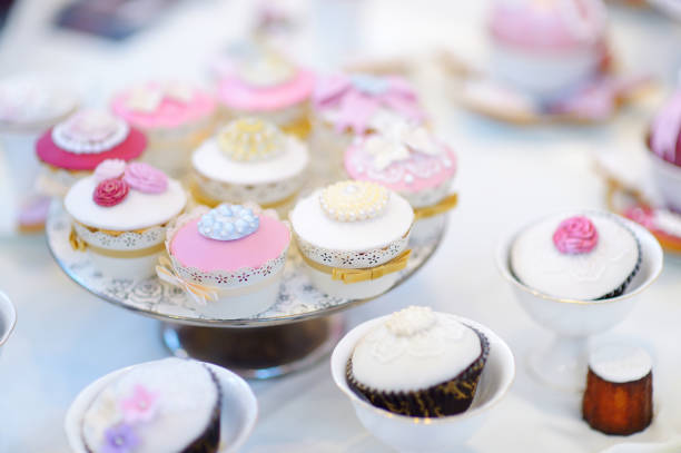 istock Delicious colorful cupcakes for wedding reception 1483121169