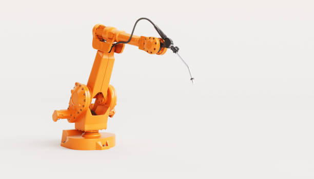 istock Industrial robotic arm isolated on white. 1483121919