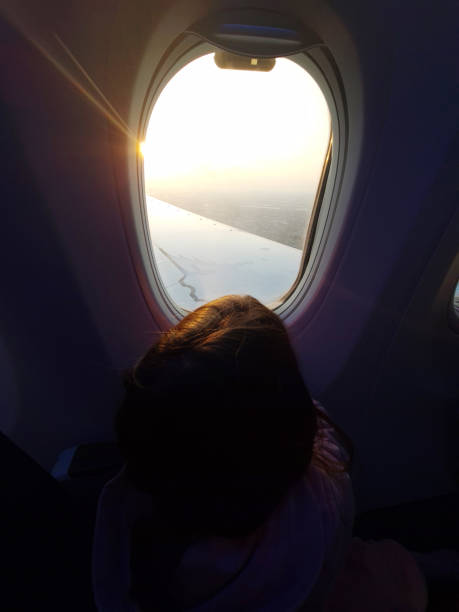 istock Child enjoy fly on airplane 1483121985
