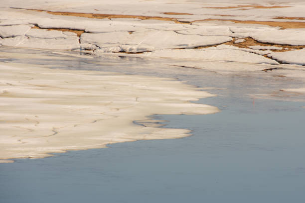 istock Melting ice in the spring on a lake 1483122387