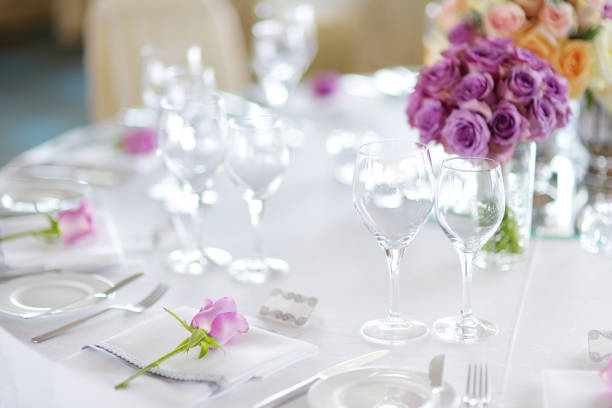 istock Beautiful table set for some festive event, party or wedding 1483124226