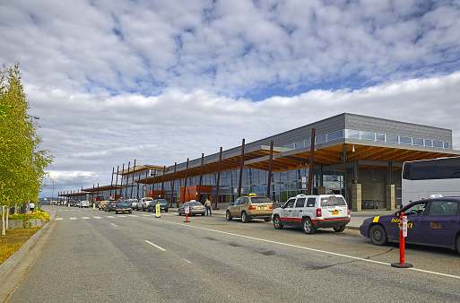 View of the Fairbanks International Airport (FAI) in Alaska, USA
