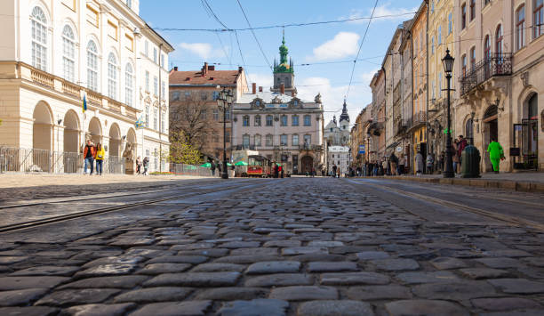 Market square in Lviv, Ukraine