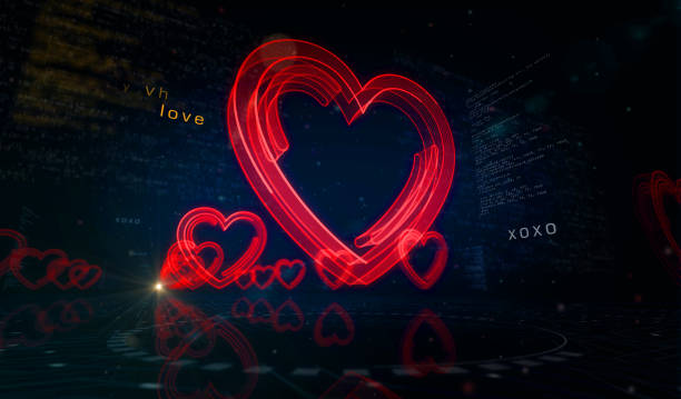 istock Heart love health and ai tech code symbol digital concept 3d illustration 1483130903