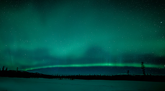 The aurora as seen about 20 minutes south of Whitehorse