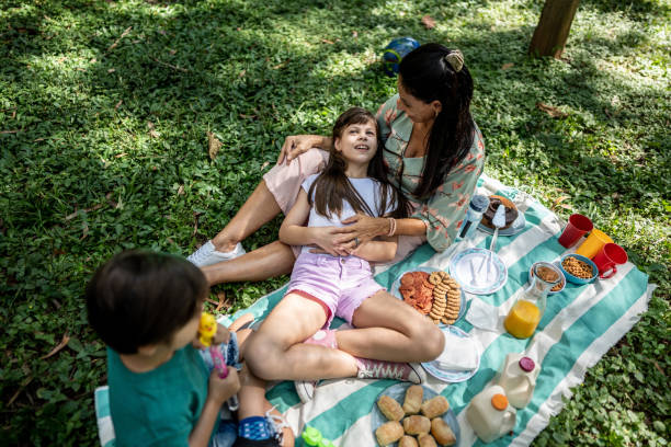 istock Family doing a picnic at the park 1483137698
