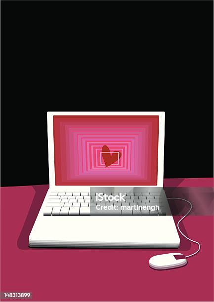 Vetores de Computador Amor e mais imagens de Amor - Amor, Casal Heterossexual, Computador