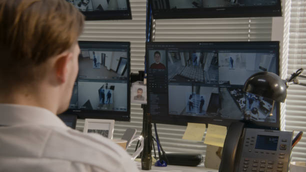 istock Security officer monitors CCTV cameras 1483141620