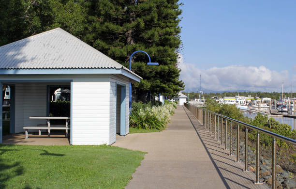 istock Path and hut at the Gladstone Marina in Queensland, Australia 1483142504
