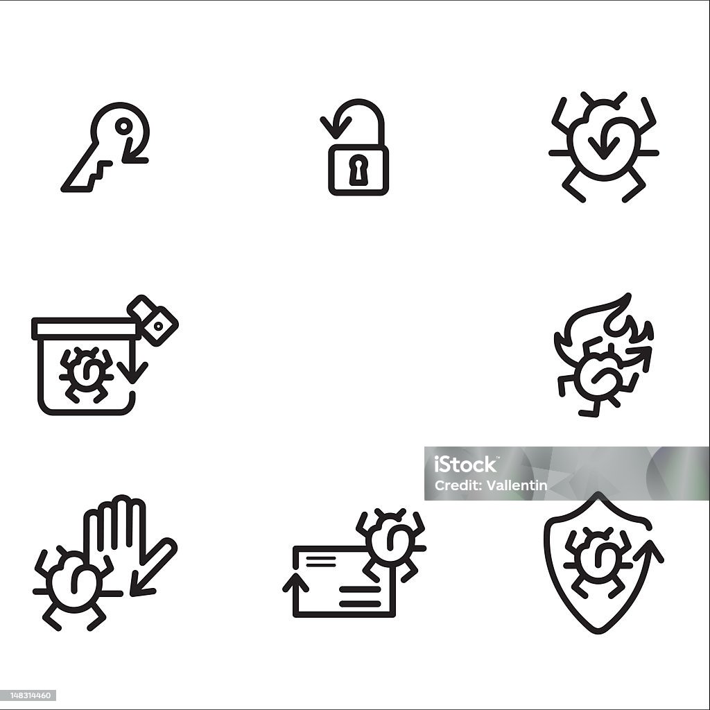 Serie de iconos de flecha - arte vectorial de .com libre de derechos