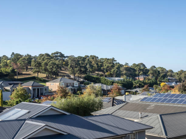 istock High angle view suburban neighbourhood 1483150084