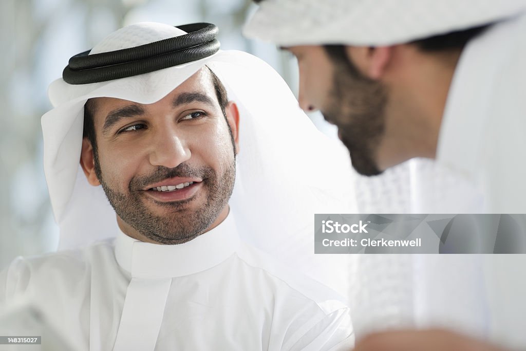 Close up of businessmen in kaffiyehs  25-29 Years Stock Photo