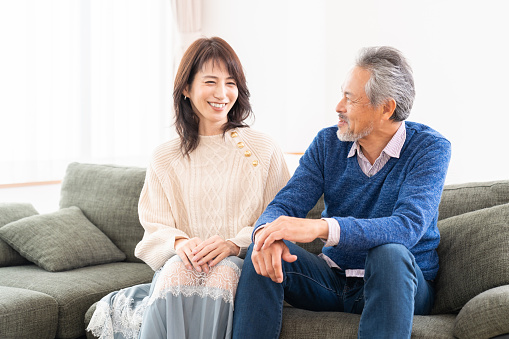 portrait of asian senior age couple