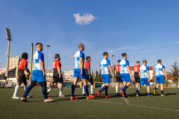 istock Rugby teams walking on the field 1483156122