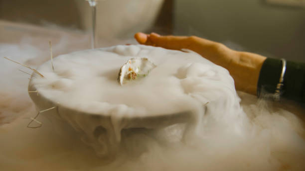 istock Pouring liquid in meal to make dry ice steam 1483157265