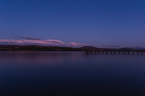 Sunset over Tomales Bay long exposure shot