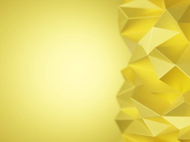 istock 3d render, gold color of triangle shape on gold color background, gold color background, abstract background, 3d background. 1483160504