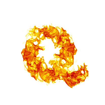Fire Letter Q Stock Photo - Download Image Now - Abstract, Alphabet ...
