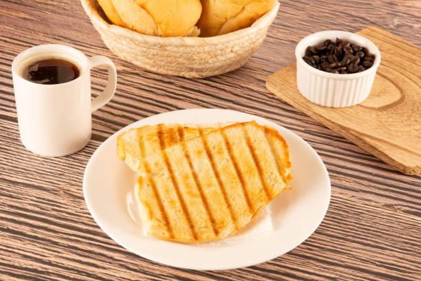 istock Delicious toasted bread with melted butter, Brazilian breakfast 1483161444