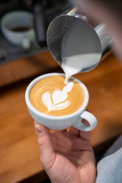 istock Barista make coffee cup latte art 1483170393