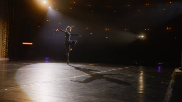 istock Ballerina dances at choreography rehearsal 1483172012
