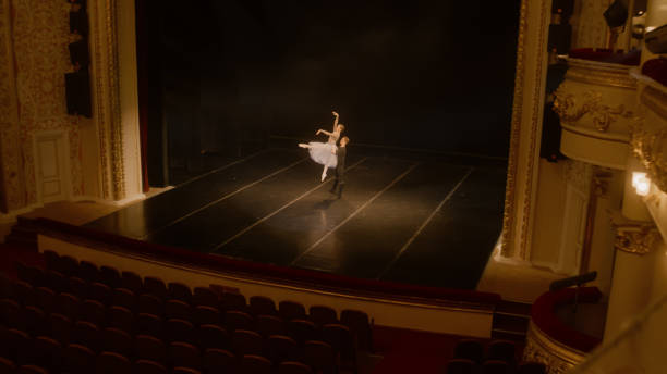 istock Man and woman prepare ballet dance performance 1483173979