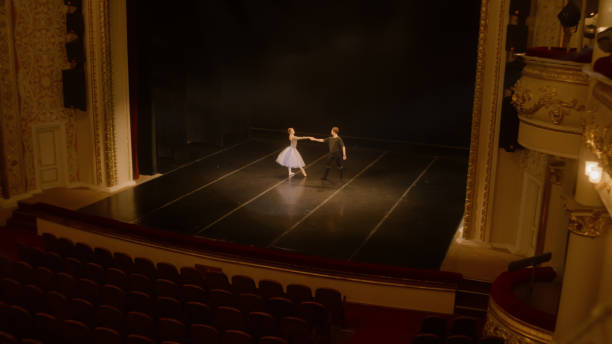 istock Man and woman prepare ballet dance performance 1483174039