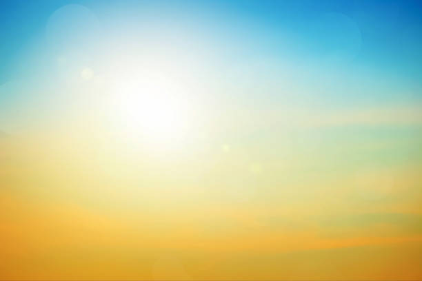 istock Relaxing outdoors vacation landscape concept: Abstract blurred sunlight beach colorful blurred bokeh background with retro effect autumn sunset sky have blue bright, white, and color orange calm. 1483175101