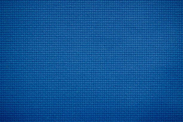 istock Closeup of blue fabric texture for background used. Pattern blue dark denim, linen, natural cotton satin textile textured cloth burlap seamless blank. Wallpaper material or artistic wale canvas decor. 1483178823