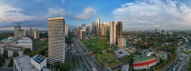 istock Magnificent Jakarta Skyline during golden hour 1483179696