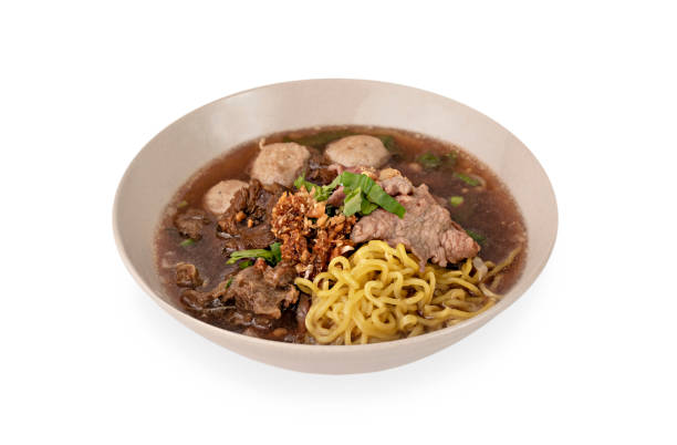 istock Asian yellow noodles with pork 1483181925