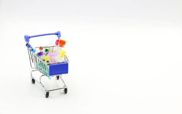 istock A shopping cart with laboratory tubes 1483193533