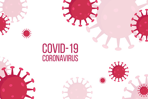 Vector coronavirus covid19 virus symbol. Novel coronavirus outbreak. Global pandemic alert. Covid-19 outbreak. Isolated vector illustration. Abstract virus for banner design