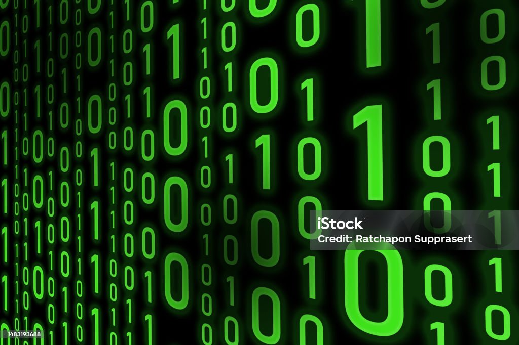 Green Pattern Binary Numeral System Background Stock Illustration ...