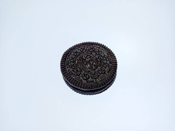 istock Round chocolate biscuits that taste sweet 1483194923