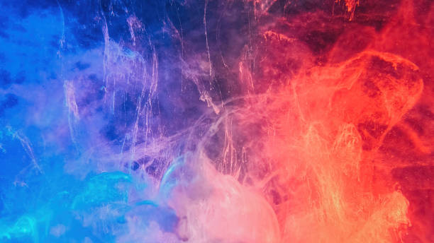 kolor: dym, abstrakcyjne tło, niebieski, czerwony, chmura - colors color image exploding fog zdjęcia i obrazy z banku zdjęć