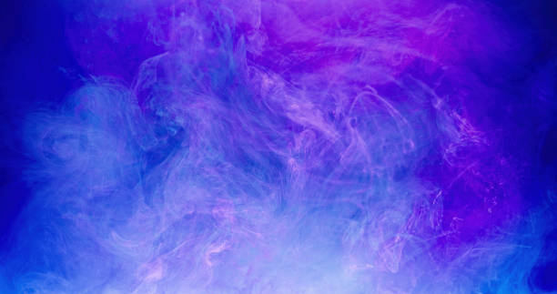 istock Color smoke mist texture purple blue vapor wave 1483197733