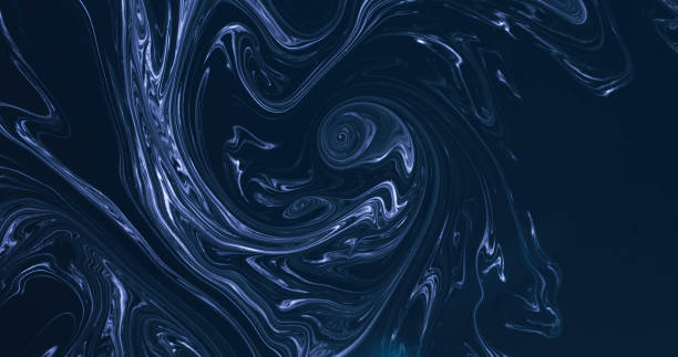 istock Paint water marble swirl blue alcohol ink mix wave 1483197740