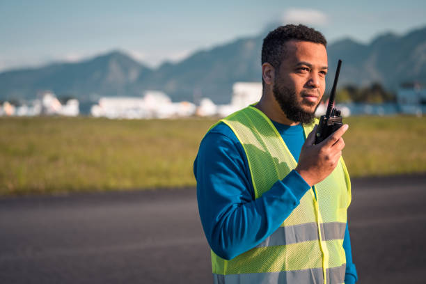 istock Latin Airfield Operations Officer Reporting In 1483202641