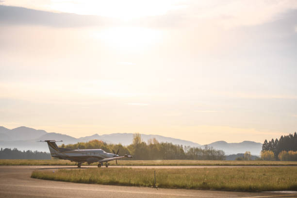 istock Small Private Owned Propeller Airplane On A Runway At The Airport 1483202928