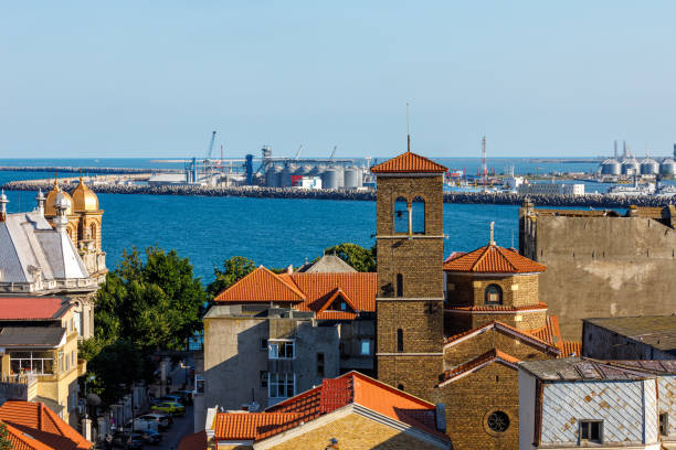 The City of Constanta at the Black Sea in Romania stock photo